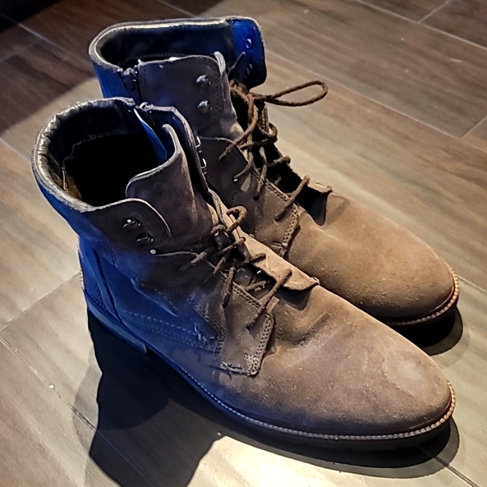 Grey Suede Boots Size 12